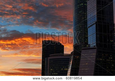 Rear glass at sunset