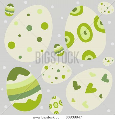 Easter eggs semless pattern. Vector.
