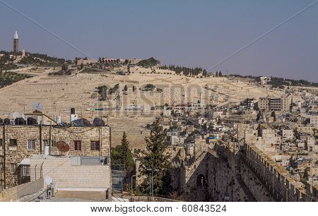 View On The Landmarks Of Jerusalem .