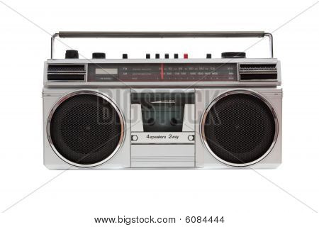 Old Jambox On A White Background