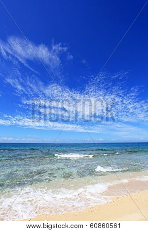 Beautiful beach and summer sky