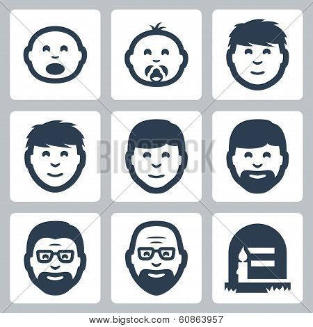 Vector 'aging Concept' Icons Set