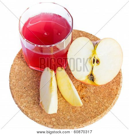 Apple juice and apple fruit