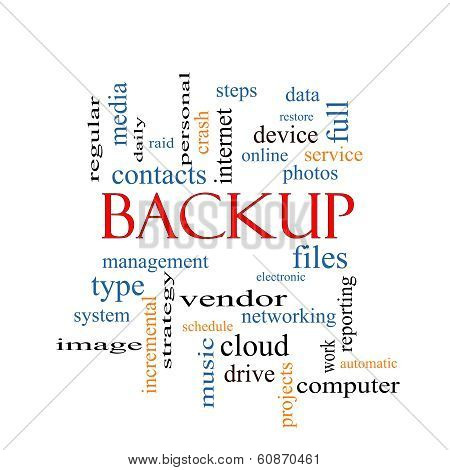 Backup Word Cloud Concept