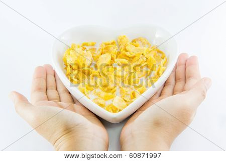 Delicious corn flake cereal