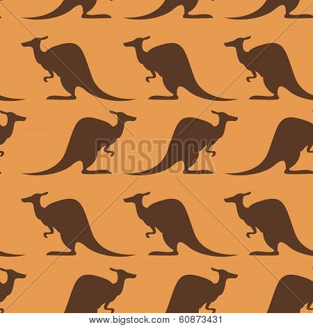 Seamless pattern with kangaroo