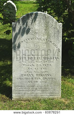 Civil War time grave at the historic  Mount Desert Street Cemetery in Bar Harbor