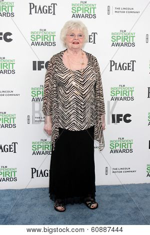 LOS ANGELES - MAR 1:  June Squibb at the Film Independent Spirit Awards at Tent on the Beach on March 1, 2014 in Santa Monica, CA