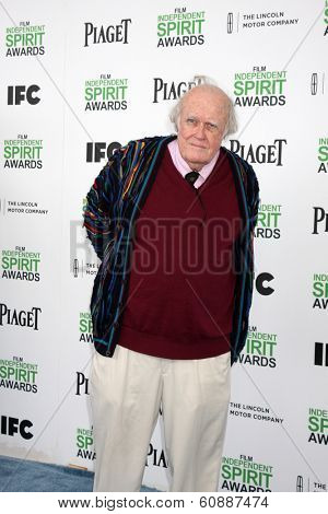 LOS ANGELES - MAR 1:  M Emmet Walsh at the Film Independent Spirit Awards at Tent on the Beach on March 1, 2014 in Santa Monica, CA