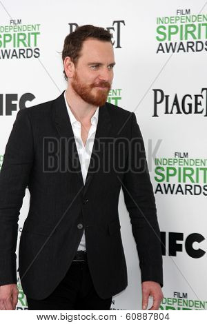 LOS ANGELES - MAR 1:  Michael Fassbender at the Film Independent Spirit Awards at Tent on the Beach on March 1, 2014 in Santa Monica, CA