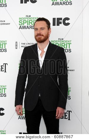 LOS ANGELES - MAR 1:  Michael Fassbender at the Film Independent Spirit Awards at Tent on the Beach on March 1, 2014 in Santa Monica, CA