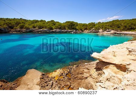 Menorca Cala en Turqueta Ciutadella turquoise Mediterranean at Balearic islands