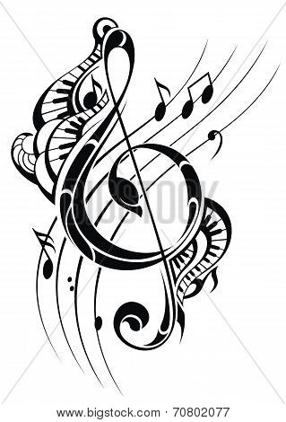 Music note background