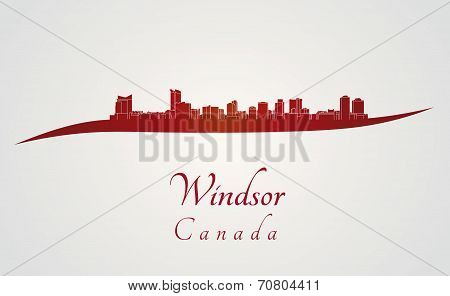 Windsor Skyline In Red