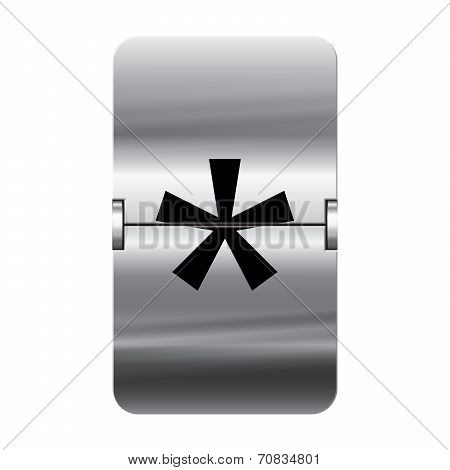 Silver Flipboard Letter - Departure Board - Star