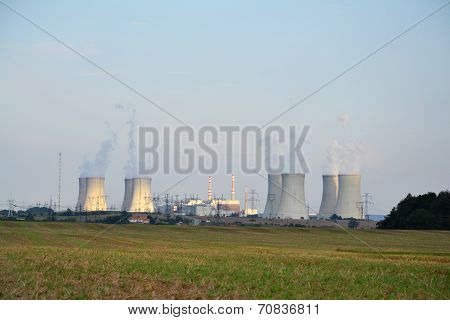 Cooling towers at nuclear power plant