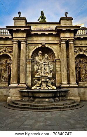 Neptune Fountain in Vienna, Austria