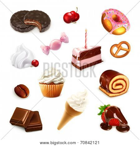 Confectionery, vector set 2