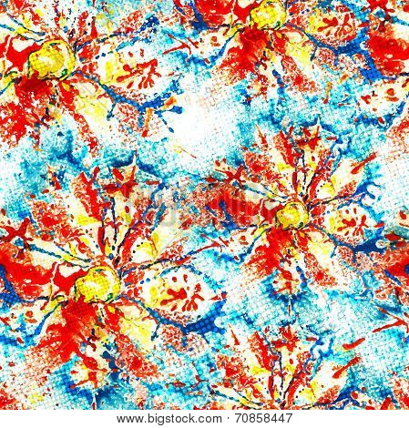 Seamless pattern, poinsettia  Vector, EPS10
