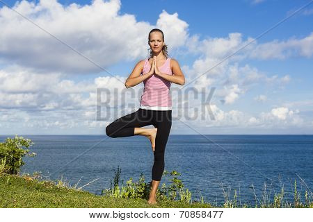 Beautiful Girl Practicing Yoga
