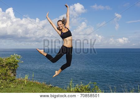 Beautiful Girl Jumping
