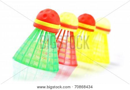Speedminton Shuttlecocks Isolated On White