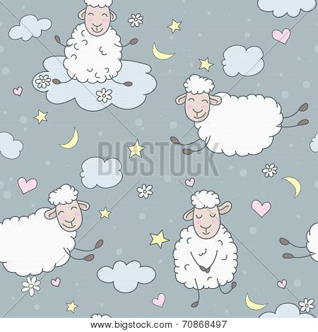 Sheep on clouds