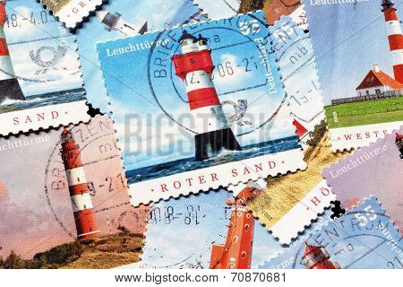 Lighthouses on stamps