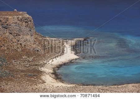 View From Venetian Castle At Imeri Gramvousa Bay. Crete. Greece