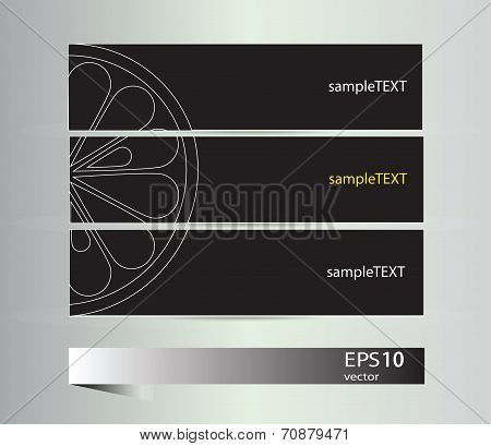 Vector set of banners