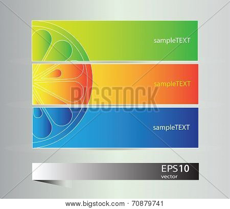 Vector set of banners