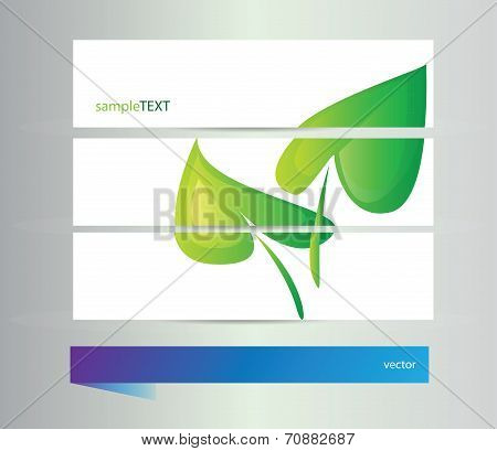 Set of banners for the ecology