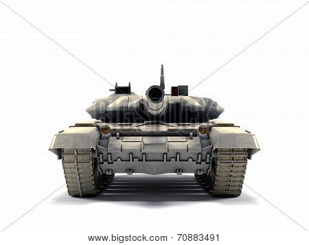 T-90 Main Battle Tank, Isolated On White Background