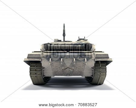 T-90 Main Battle Tank, Isolated On White Background
