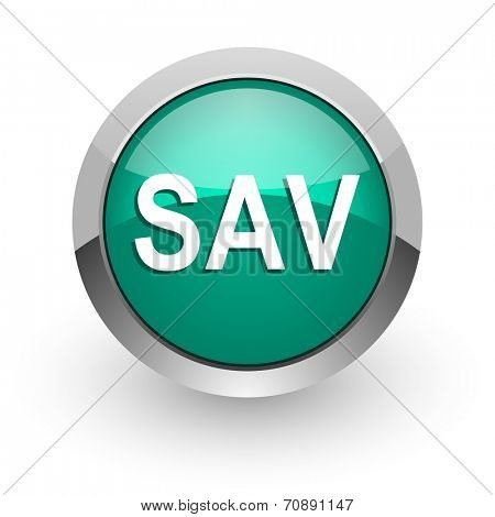 sav green glossy web icon 