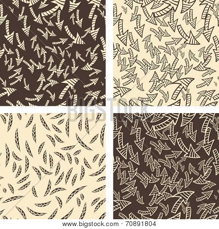 Funky 2 color seamless pattern set
