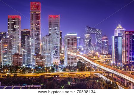 Beijing, China skyline at the central business district.