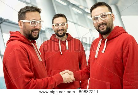 Three people of one person