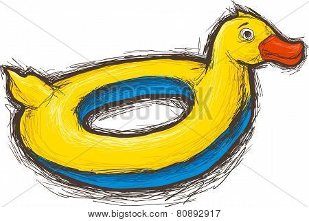 Swim ring duck
