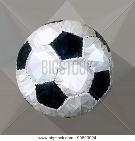Low Poly Geometric Of Football