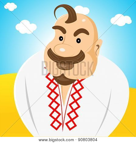 ukrainian with forelock on his head