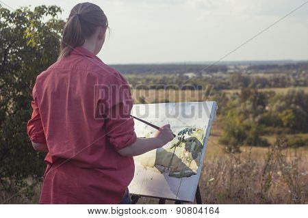 Artist On The Plain Air