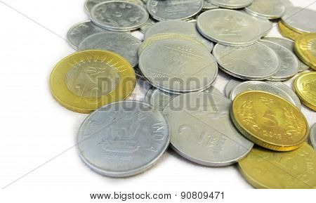 Coins On White Background 3