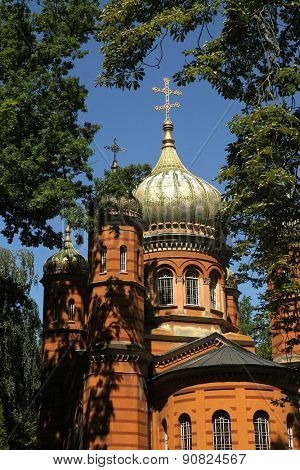 Russian Orthodox Chapel dedicated to Saint Mary Magdalene (1860) at the Historic Cemetery in Weimar, Thuringia, Germany. 