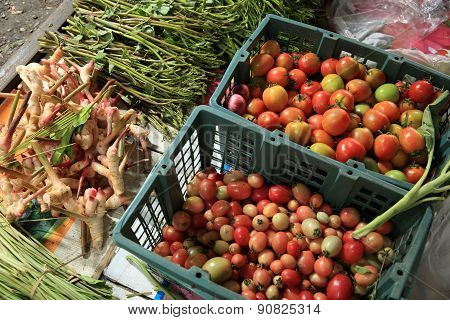 vegetable market in thailand
