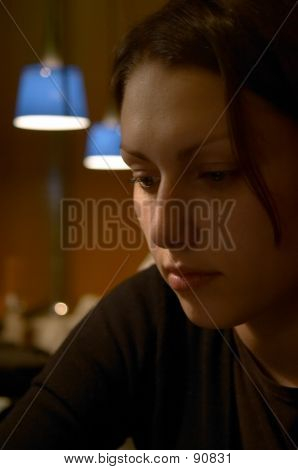 Meisje In Cafe