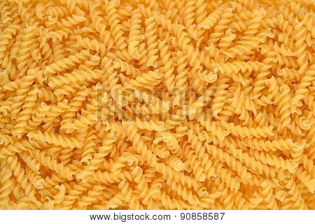 Italian Pasta Fusilli Background.