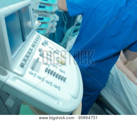 Echocardiography In The Hospital Doctor Carries Out