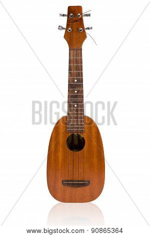 Ukulele Music Instrument On The White Background