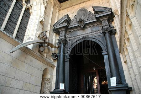 Architectural Details On Wawel Cathedral In Krakow, Poland